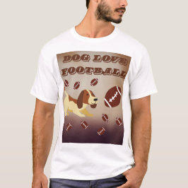 Camiseta Cachorro de fútbol masculino divertido en el Día d