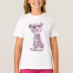 Camiseta Cachorro de Guepardo Manchado de Galaxia Púrpura p