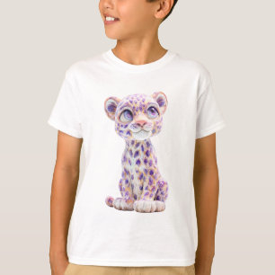 Camiseta Cachorro de Guepardo Manchado de Galaxia Púrpura p