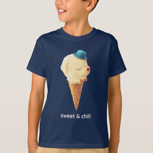 Camiseta Cachorro de Helado – Dulce y Tranquilo (Anverso)