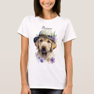 CAMISETA CACHORRO DE LABRADOR RETRIEVER AMARILLO ADORABLE