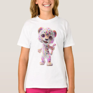 Camiseta Cachorro de leopardo con salpicaduras de pintura a