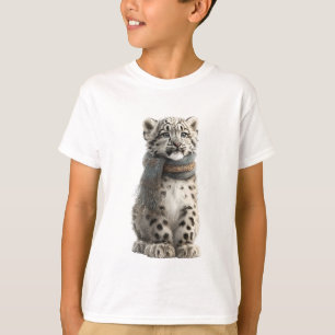 Camiseta Cachorro de leopardo de las nieves con bufanda Niñ