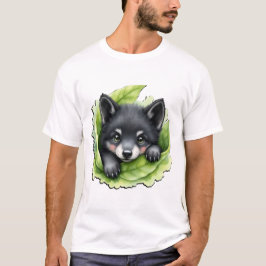 Camiseta Cachorro de lobo en el verde:
