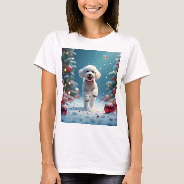 Camiseta cachorro de Navidad (Anverso)