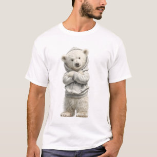 Camiseta Cachorro de Oso Polar Adorable con Sudadera con Ca