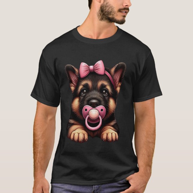 Camiseta Cachorro de Pastor Alemán (Anverso)