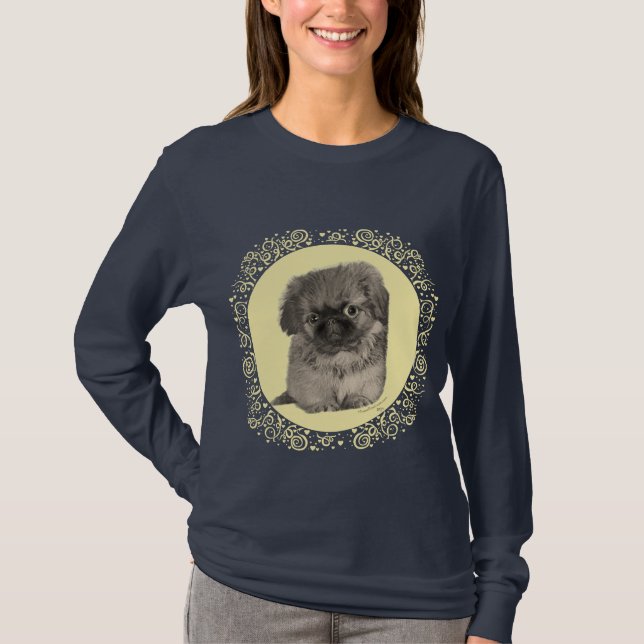 Camiseta Cachorro de Pekín Amarillo (Anverso)