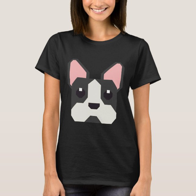 Camiseta Cachorro de Perro Terrier de Boston (Anverso)