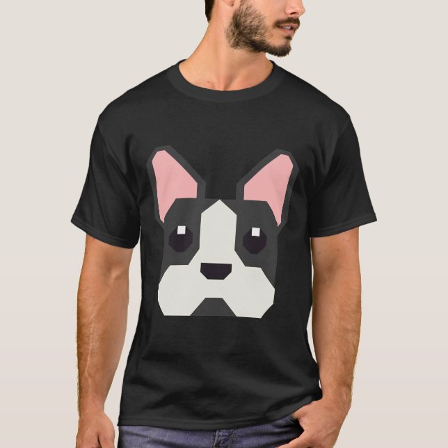 Camiseta Cachorro de Perro Terrier de Boston (Anverso)