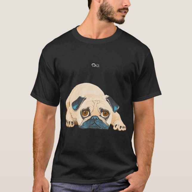 Camiseta Cachorro de pug (Anverso)