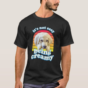 Camiseta Cachorro de Retriever Dorado Crema Inglés Vintage 