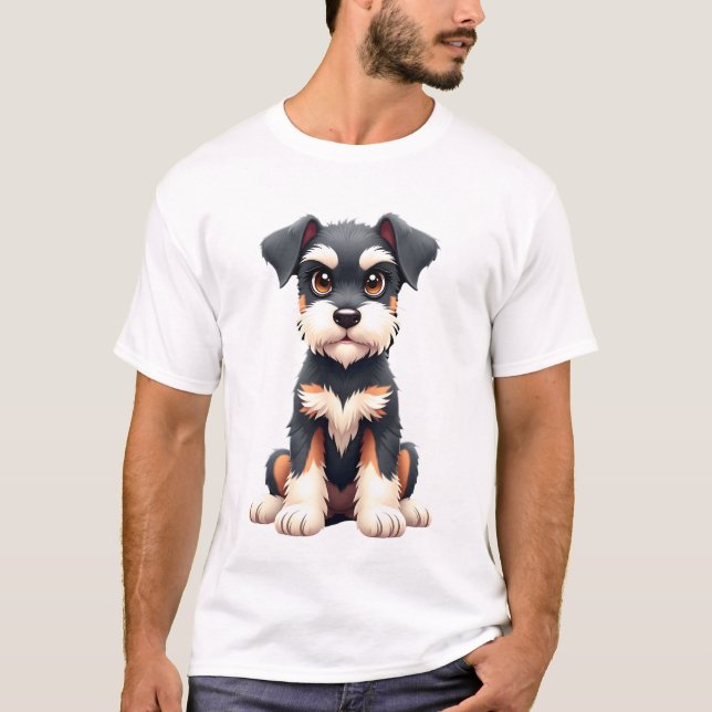 Camiseta Cachorro de Schnauzer Miniatura (1) (Anverso)