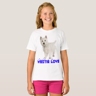Camiseta Cachorro de Terrier de West Highland Blanco Chicas