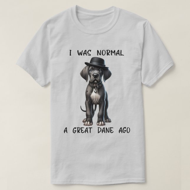 Camiseta Cachorro Divertido Gran Danés (Diseño del anverso)