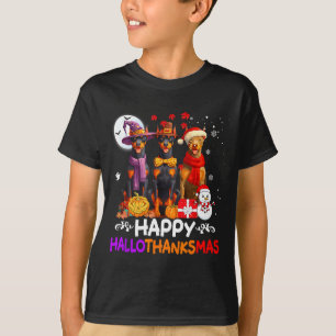 Camiseta Cachorro doberman lindo hallothanksmas halloween