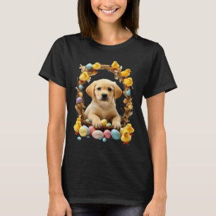 Camiseta Cachorro dorado de labrador y chichas de pascua