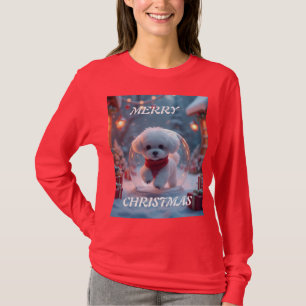 Camiseta Cachorro feliz navidad
