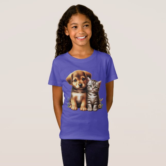 Camiseta Cachorro/gatito (Anverso completo)