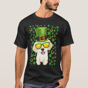 Camiseta Cachorro Golden Retriever Lindo Sombrero Día de Sa