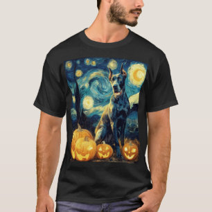 Camiseta Cachorro Gran Danés Lindo Halloween Jack O Lantern