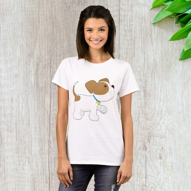 Camiseta Cachorro Herido con Pata Vendada (Subido por el creador)