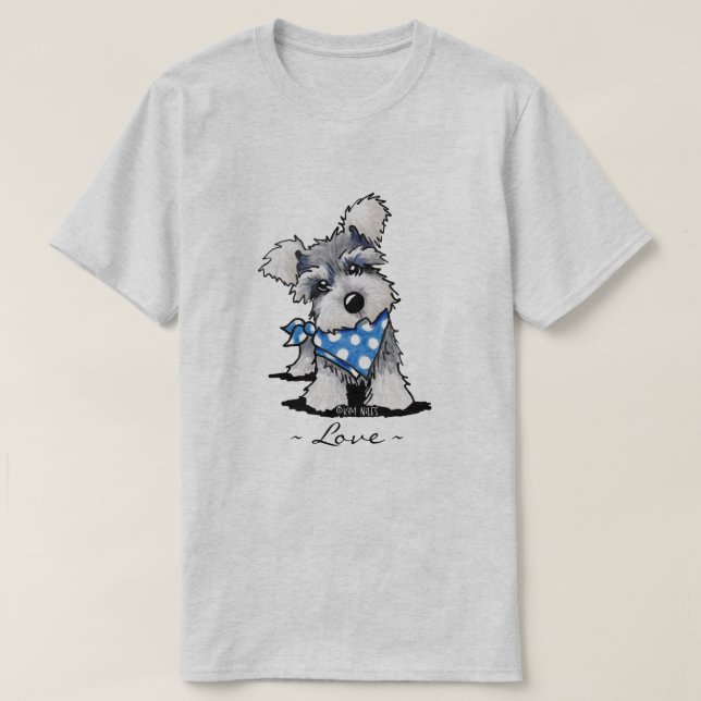 Camiseta Cachorro KiniArt Schnauzer  (Diseño del anverso)