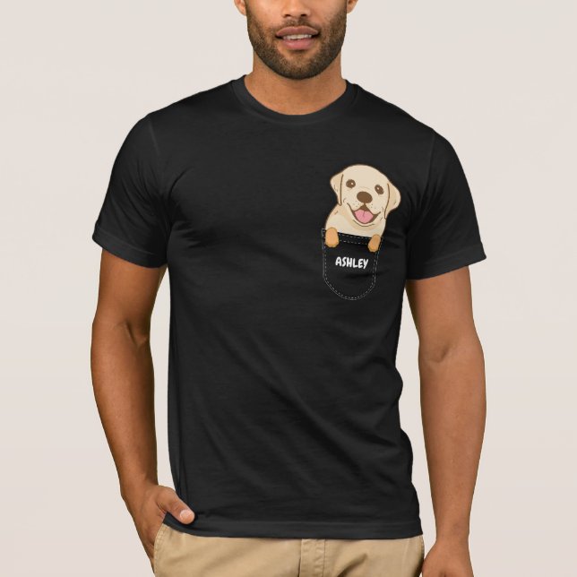 Camiseta Cachorro labrador retriever de bolsillo perro lind (Anverso)