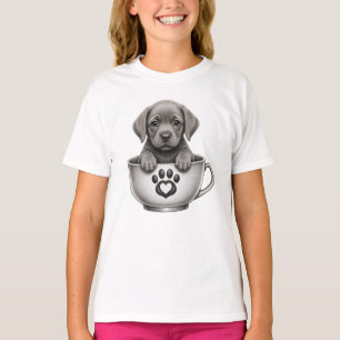 Camiseta cachorro Labrador Retriever de plata de taza de té
