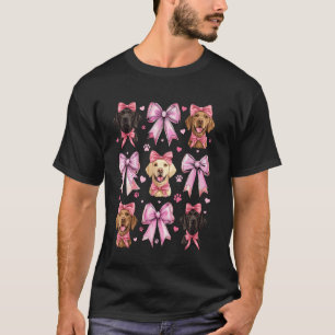 Camiseta Cachorro Labrador Retriever Lazo Coqueto Lab Mamá 