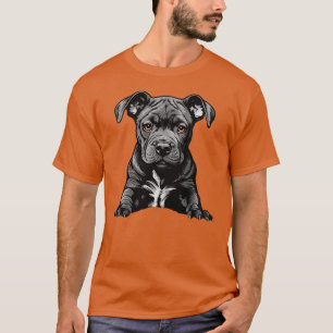 Camiseta Cachorro Leal Pitbull Negro Orgulloso Papá Mamá Pe