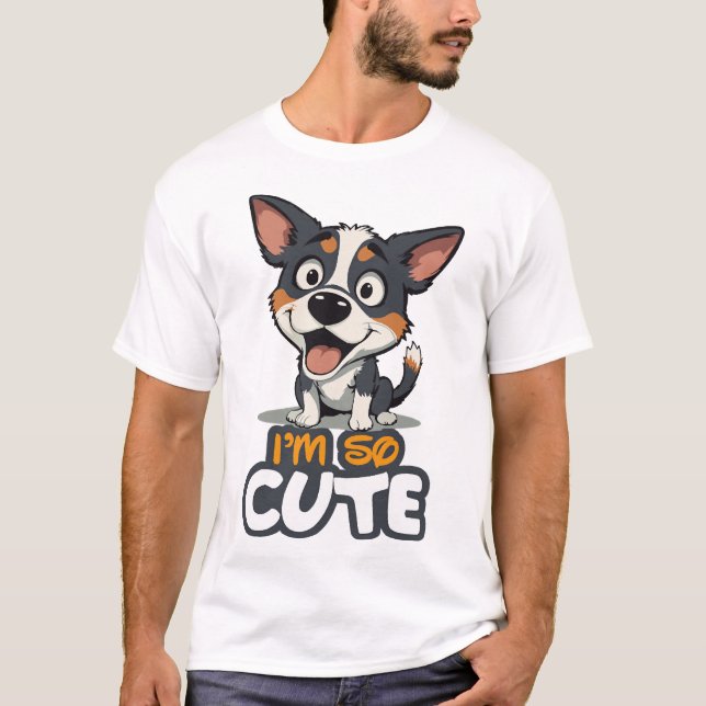 Camiseta cachorro lindo (Anverso)