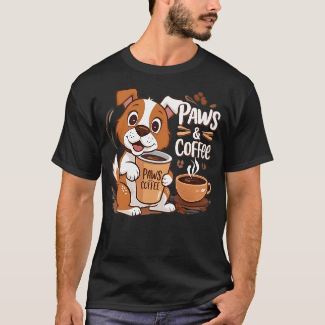 Camiseta Cachorro Lindo Amante Del Café Para Amantes Del Ca (Anverso)