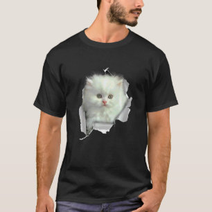 Camiseta Cachorro Lindo Cara de Gato Persa Gato Persa