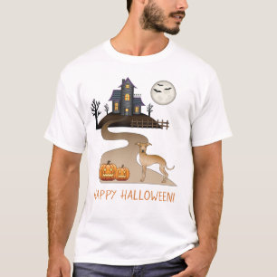 Camiseta Cachorro lindo cervato Iggy y casa embrujada de Ha