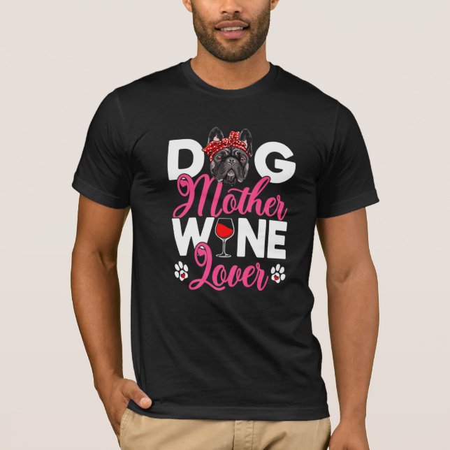 Camiseta Cachorro lindo madre de perro Bulldog francés Día  (Anverso)
