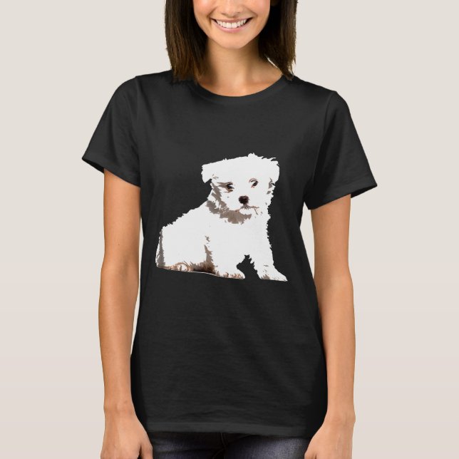 Camiseta Cachorro maltés (Anverso)