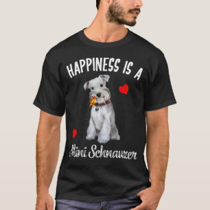 Camiseta Cachorro Mini Schnauzer Lindo Hojas de Otoño Coraz