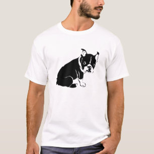 Camiseta Cachorro Negro Adorable de Bulldog Francés