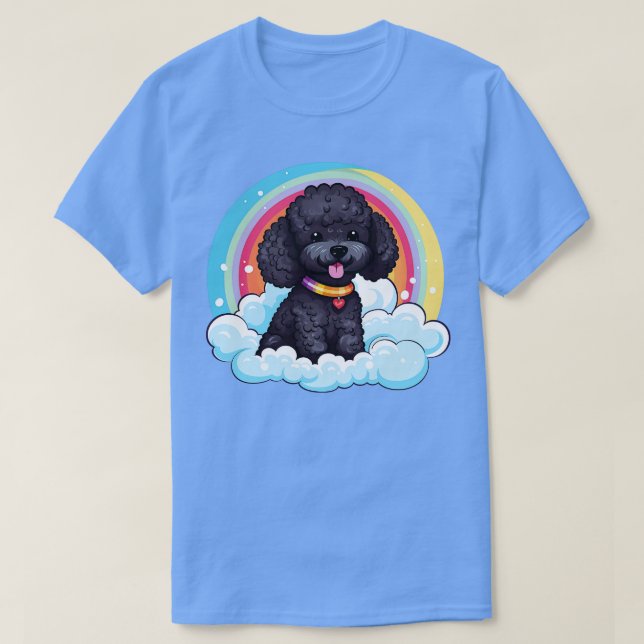 Camiseta Cachorro negro de cerdo arcoiris Perro cachorro Ka (Diseño del anverso)