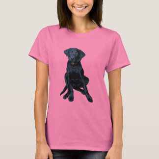 Camiseta Cachorro negro de laboratorio