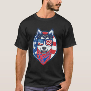 Camiseta Cachorro Pastor Alemán Merica Lindo 4 De Julio Ame