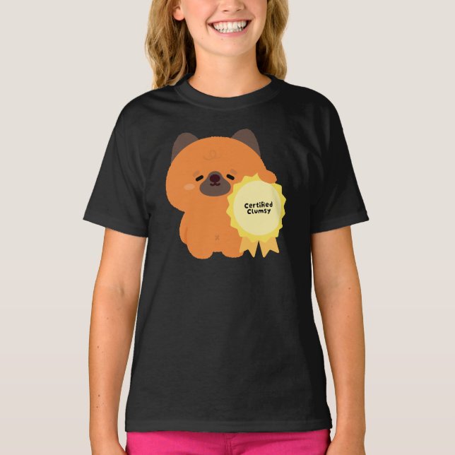 Camiseta Cachorro Pastor Alemán Torpe Certificado (Anverso)