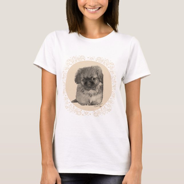 Camiseta Cachorro pekingés (Anverso)