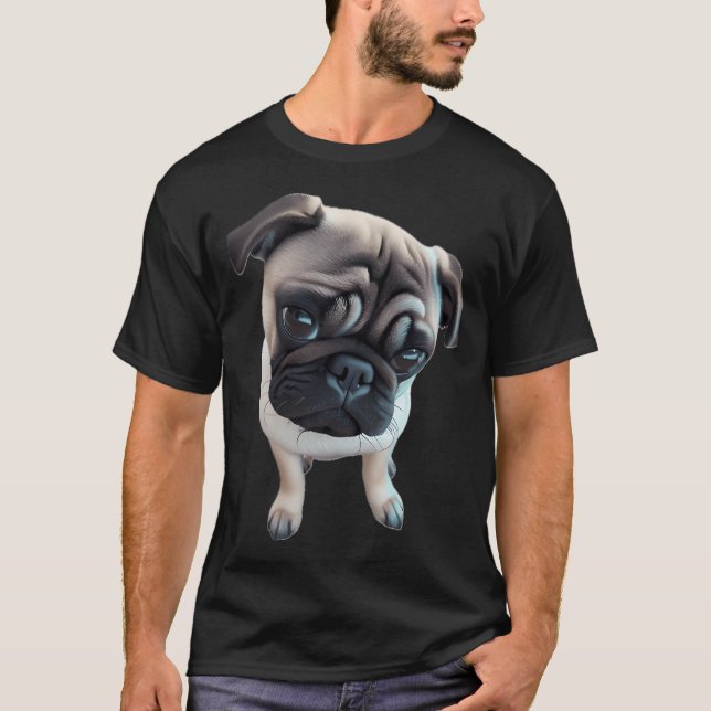 Camiseta Cachorro Pug (Anverso)