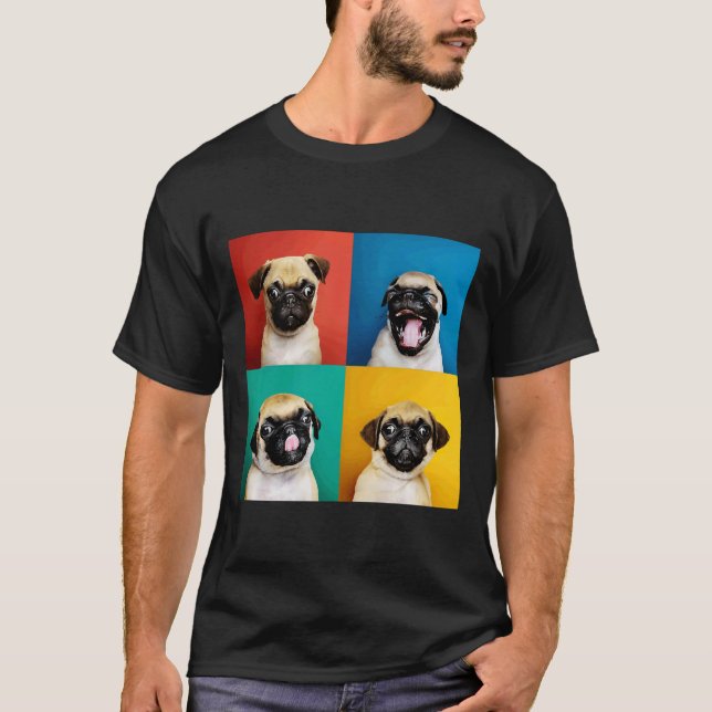 Camiseta Cachorro Pug Adorable 690 (Anverso)