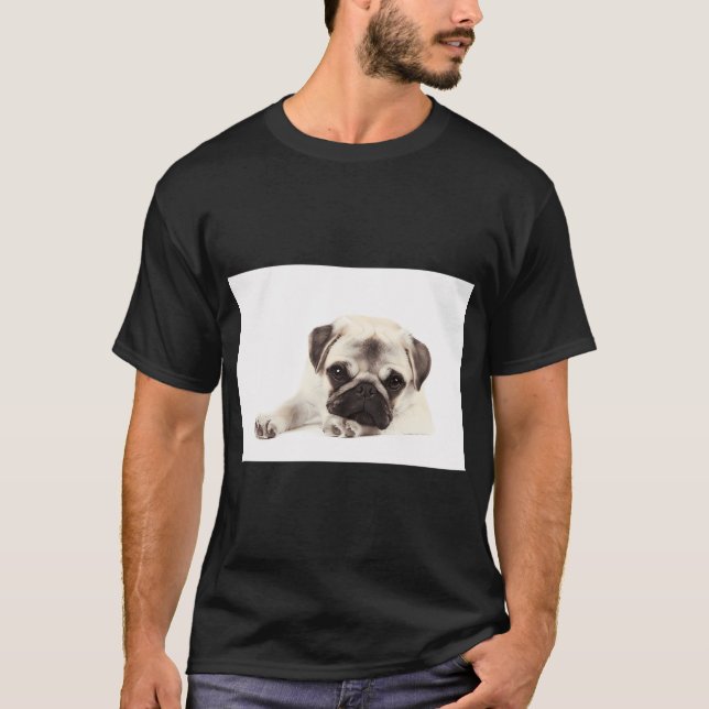 Camiseta Cachorro Pug Cansado (Anverso)