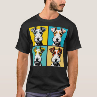 Camiseta Cachorro retro Fox Terrier Art Cute Puppy