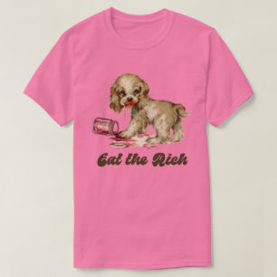 Camiseta Cachorro retro lindo - Comer a los ricos