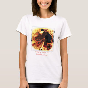 Camiseta cachorro rojo "belleza en un campo otoñal"